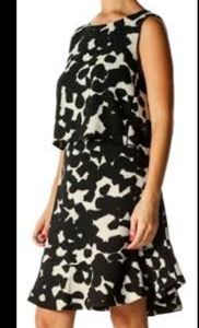 Banana Republic Flounce Hem Tiered Keyhole Back Dress Size 14